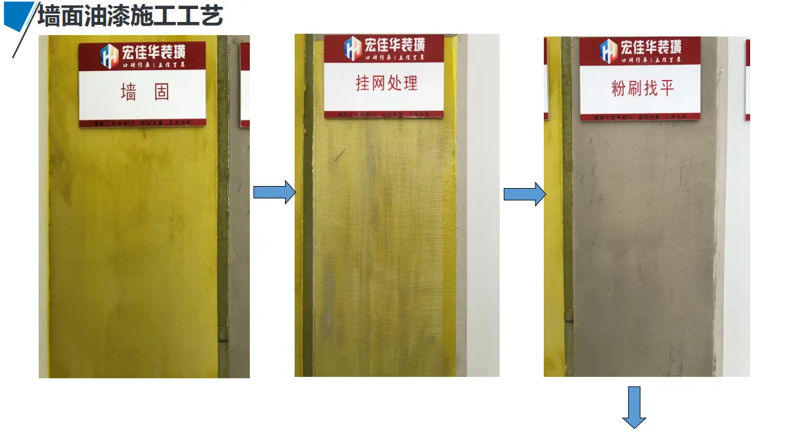 宏佳华标准工程 · 墙面油漆施工工艺 完供化奘廣